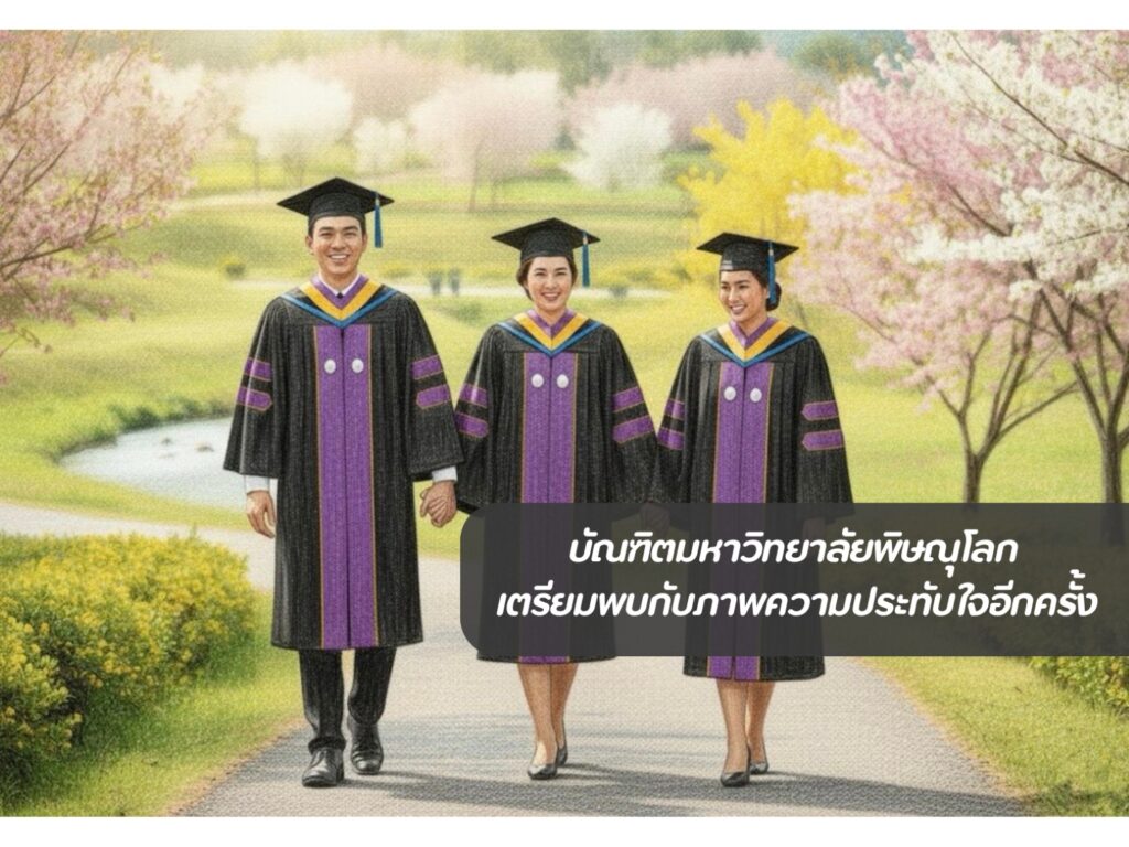 บัณฑิตมหาวิทยาลัยพิษณุโลก เตรียมพบกับภาพความประทับใจอีกครั้งพิธีพระราชทานปริญญาบัตร ประจำปีการศึกษา 2562–2568